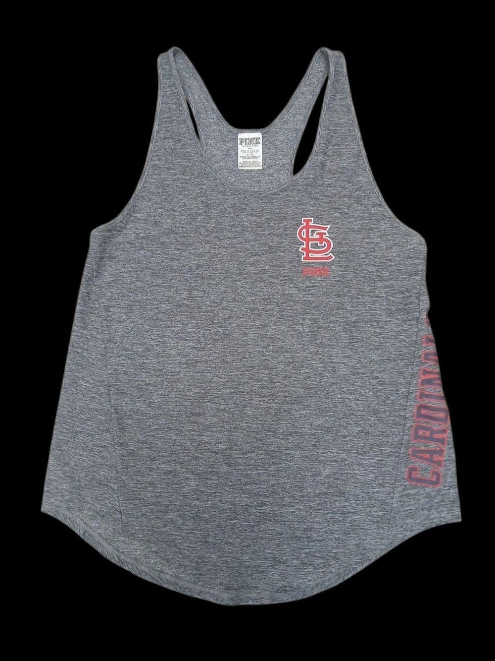 PINK Victoria's Secret Gray St. Louis Cardinals Racerback Tank #146
